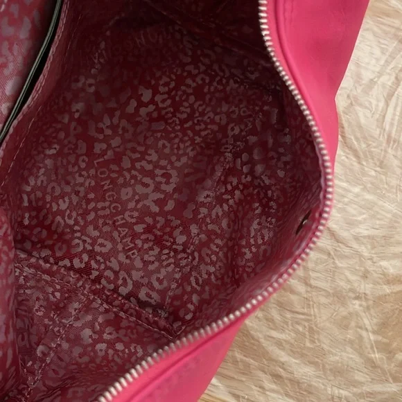 Longchamp Le Pliage Extra Small Handbag Pink Leather - Picture 9 of 10